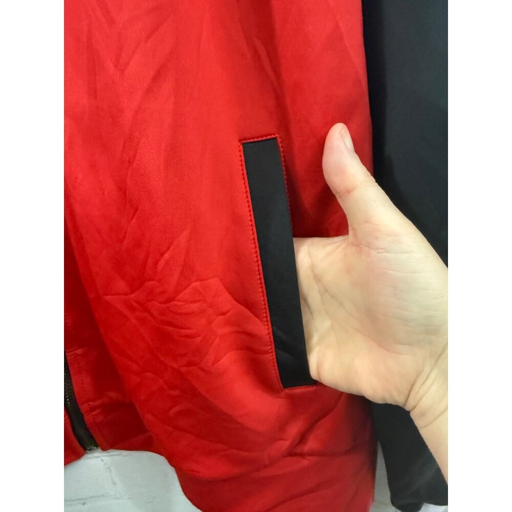VIP Collection Performance Jacket Mens Size 2XL Red Black White Colorblock - Picture 6 of 12